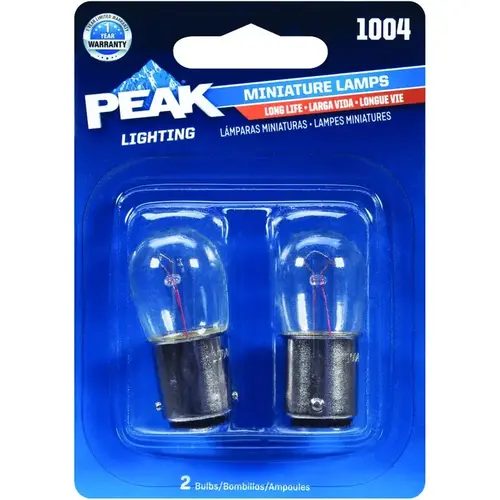 Miniature Automotive Bulb Long Life Incandescent Courtesy/Glove/License/Trunk 1004 Pair