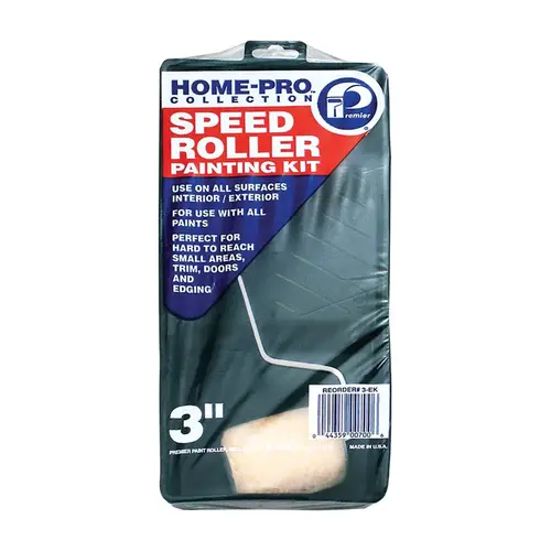 Paint Roller Kit Home-Pro Polyester 3" W Mini Black - pack of 10 Paint Roller Kit Home-Pro Polyester 3" W Mini Black - pack of 10