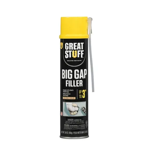 Foam Sealant Big Gaps Ivory Polyurethane Insulating 20 oz Ivory Yellow