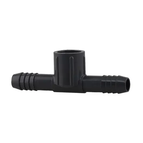 Combination Hose Tee, 1/2 in, Insert x Insert x FPT, PVC, Black Combination Hose Tee, 1/2 in, Insert x Insert x FPT, PVC, Black