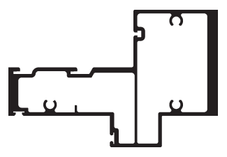 CRL-U.S. Aluminum 1G56711 Clear Anodized Class 1 Transom Door Header for 9/16" Glass and Surface Closer - 24'-2" Stock Length