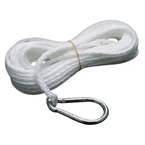 1/4 In. x 50 Ft. Hollow Braided Polypropylene Anchor Line White