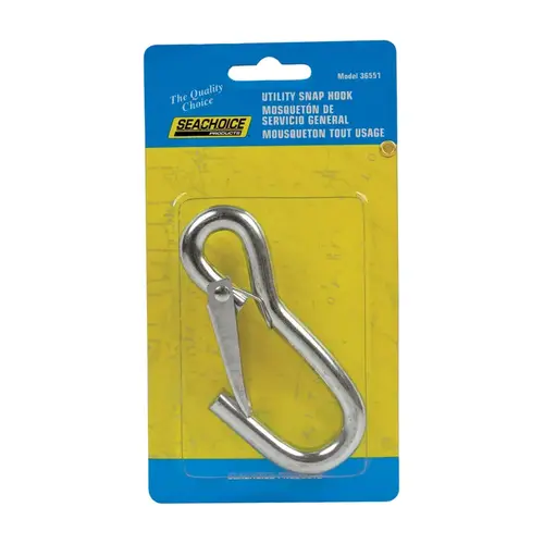 Utility Snap Hook Zinc-Plated Steel 4-1/2" L Zinc-Plated Utility Snap Hook Zinc-Plated Steel 4-1/2" L Zinc-Plated