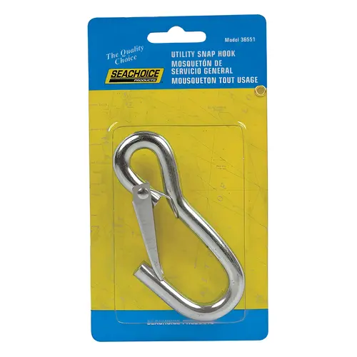Utility Snap Hook Zinc-Plated Steel 4-1/2" L Zinc-Plated Utility Snap Hook Zinc-Plated Steel 4-1/2" L Zinc-Plated