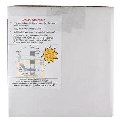 Fresh Air Kit 8" H X 8" W Silver Aluminum Silver Fresh Air Kit 8" H X 8" W Silver Aluminum Silver