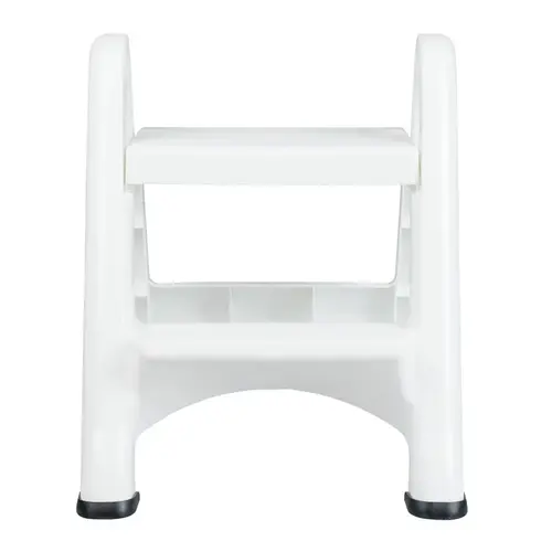 Folding Step Stool 21" H X 22.9" W X 18.9" D 300 lb. capacity 2 step Plastic White Folding Step Stool 21" H X 22.9" W X 18.9" D 300 lb. capacity 2 step Plastic White
