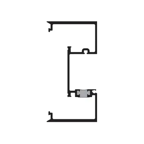 Open Back Vertical Mullion, Thermally Improved, Clear Anodized Class 1 - 24'-2" Stock Length