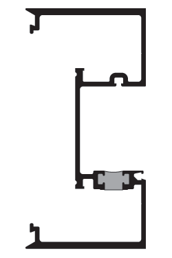 CRL-U.S. Aluminum BT81511 Open Back Vertical Mullion, Thermally Improved, Clear Anodized Class 1 - 24'-2" Stock Length