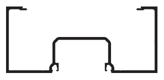 CRL-U.S. Aluminum 145211 Clear Anodized Open Back Vertical Mullion for 1" Glazing - 24'-2" Stock Length