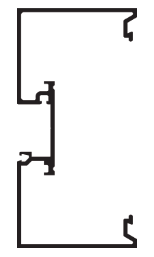 CRL-U.S. Aluminum 1G52552 White KYNAR Paint Shallow Pocket Vertical Mullion for 9/16" Glass - 24'-2" Stock Length
