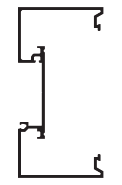 CRL-U.S. Aluminum 1G62571 Custom KYNAR Paint Shallow Pocket Vertical Mullion for 1-5/16" Glass - 24'-2" Stock Length