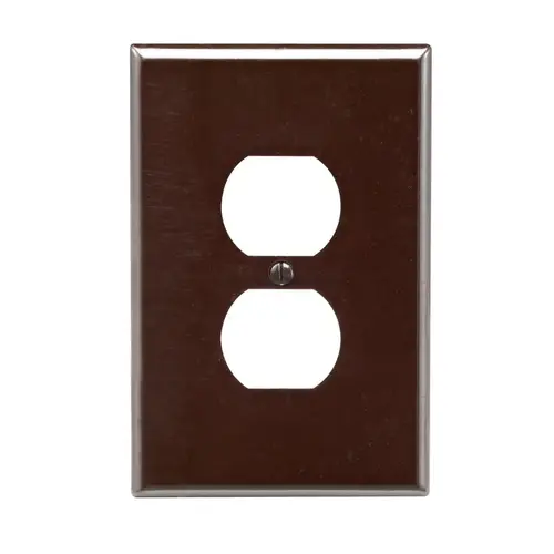 Wall Plate Brown 1 gang Thermoset Plastic Duplex Outlet Brown Wall Plate Brown 1 gang Thermoset Plastic Duplex Outlet Brown