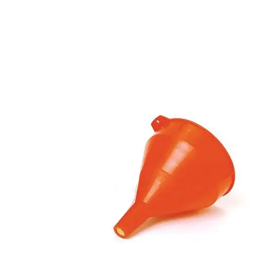 Funnel with Screen Orange 8-1/2" H Plastic 64 oz Orange - pack of 6 Funnel with Screen Orange 8-1/2" H Plastic 64 oz Orange - pack of 6