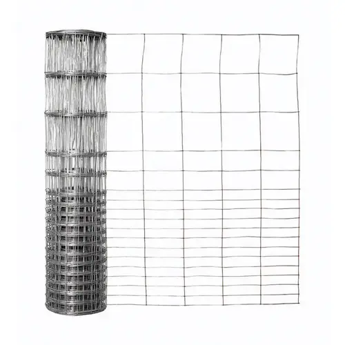 Fence 28" H X 50 ft. L Steel Garden Silver Galvanized