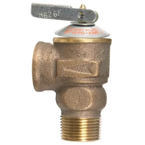 Pressure Relief Valve 3/4" MIP Brass 3/4" FPT