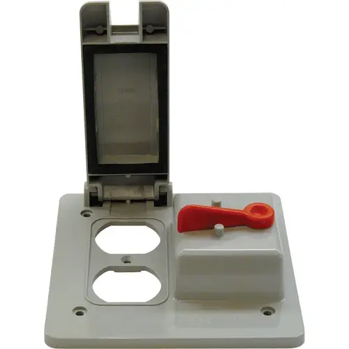 Outlet/Switch Box Rectangle PVC 2 gang For Use with 2 Gang PVC Type FS Device Boxes Gray Outlet/Switch Box Rectangle PVC 2 gang For Use with 2 Gang PVC Type FS Device Boxes Gray