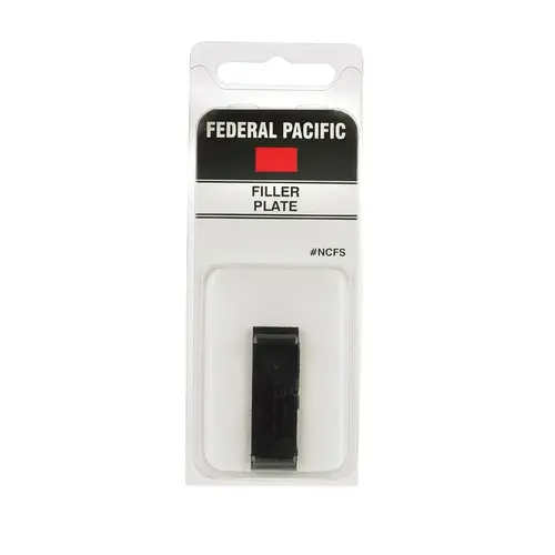 Filler Plate Federal Pacific 0 amps N/A V 1 space 2 circuits Surface Mount Filler Plate Federal Pacific 0 amps N/A V 1 space 2 circuits Surface Mount