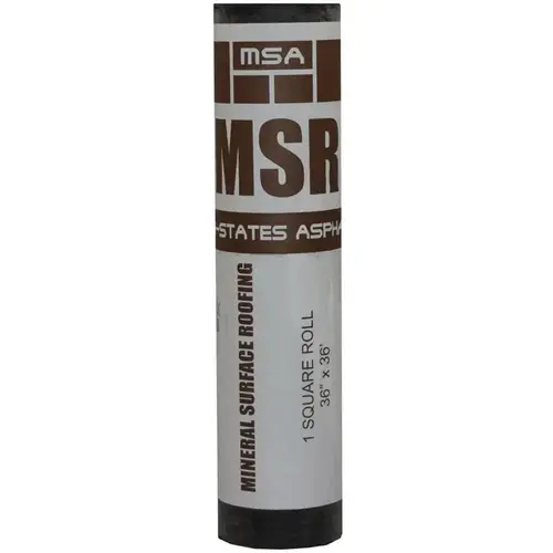 Rolled Roofing 3 ft. W X 36 ft. L Asphalt Mineral Surface 90 lb Black Black