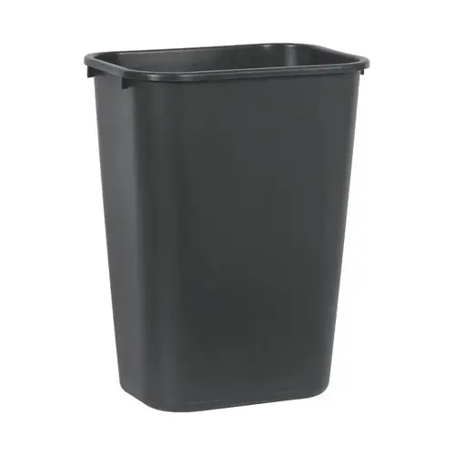 Garbage Can Deskside 10.25 gal Black Resin Rectangle Black Garbage Can Deskside 10.25 gal Black Resin Rectangle Black