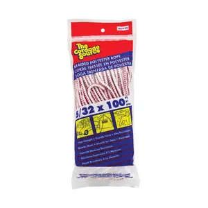 The Cordage Source 2531P-WA Rope 5/32" D X 100 ft. L White Braided Polyester White