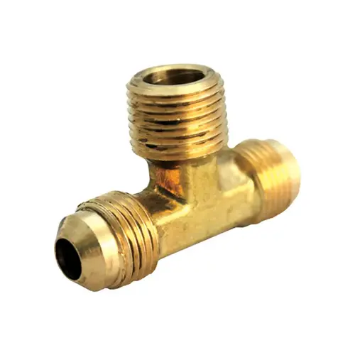 Branch Tee 5/8" Flare T X 1/2" D MPT Brass