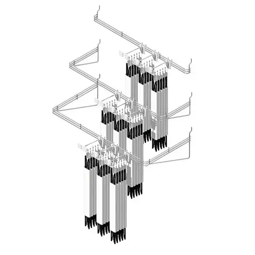 Organizer Rack 1.25" H X 9" W X 36" L Silver Silver Organizer Rack 1.25" H X 9" W X 36" L Silver Silver