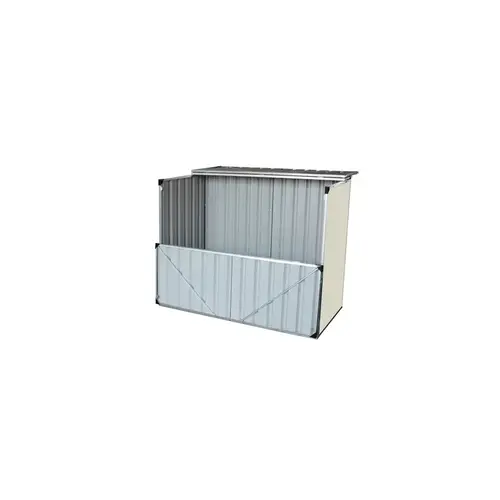 Storage Shed 4 ft. x 3 ft. Metal Horizontal Modern without Floor Kit Gray Cream Storage Shed 4 ft. x 3 ft. Metal Horizontal Modern without Floor Kit Gray Cream