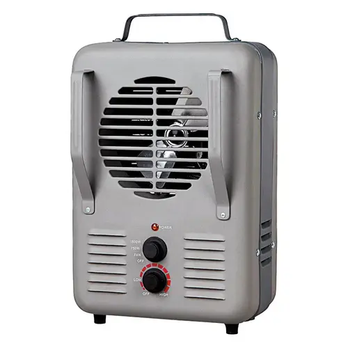 Utility Heater Milk House 200 sq ft Electric 5100 BTU Gray Utility Heater Milk House 200 sq ft Electric 5100 BTU Gray