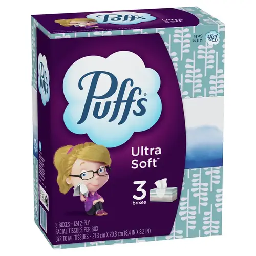 Facial Tissue Ultra Soft 124 ct White - pack of 8 Facial Tissue Ultra Soft 124 ct White - pack of 8