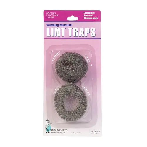 Lint Trap Household Aluminum Silver Pair Lint Trap Household Aluminum Silver Pair