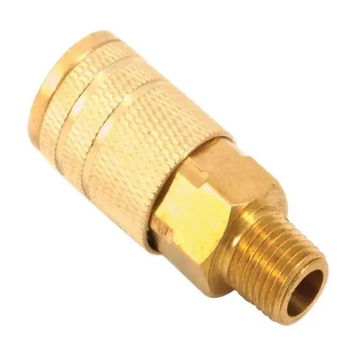 Air Coupler Brass 1/4" Male X 1/4"