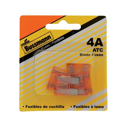 4-Amp 32-Volt ATC Blade Automotive Fuse Pink - pack of 5