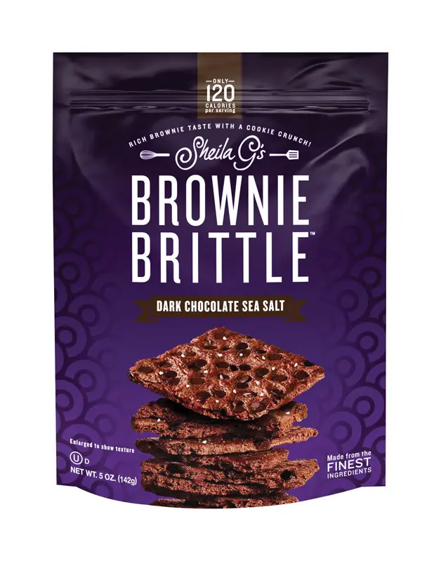 Sheila Gs Brownie Brittle Sheila Gs Dark Chocolate/Sea Salt 5 oz Bagged - pack of 6 SG1225-XCP6