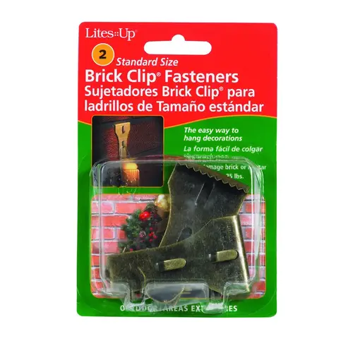 Indoor Christmas Decor Black Brick Light Clips Black Pair