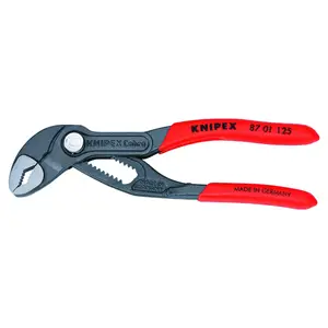Knipex 87 01 125 SBA Mini Water Pump Pliers Cobra 5" Chrome Vanadium Steel Red