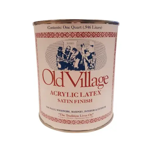 Paint Satin British Red Water-Based Exterior and Interior 1 qt British Red - pack of 4 Paint Satin British Red Water-Based Exterior and Interior 1 qt British Red - pack of 4