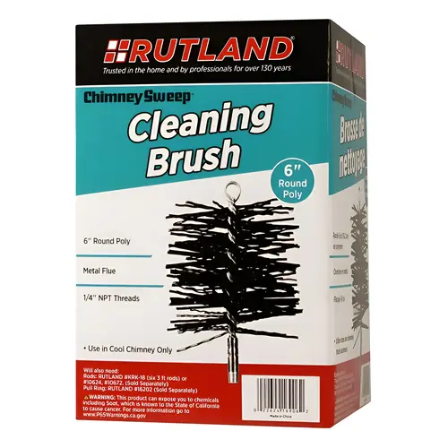 Chimney Brush Chimney Sweep 6" Round Polypropylene Black