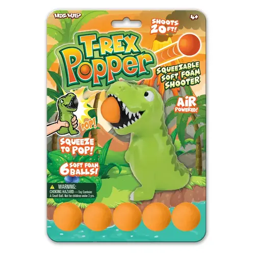 T-Rex Popper Toy Foam Green/Orange 7 pc Green/Orange T-Rex Popper Toy Foam Green/Orange 7 pc Green/Orange