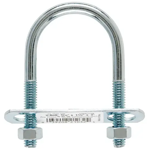 U-Bolt 5/16" X 1-3/4" W X 3" L Coarse Zinc-Plated Steel Zinc-Plated U-Bolt 5/16" X 1-3/4" W X 3" L Coarse Zinc-Plated Steel Zinc-Plated