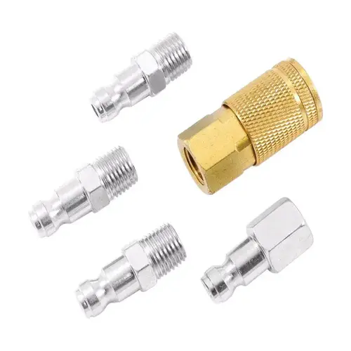 Air Coupler and Plug Set Brass/Steel 1/4" 1/4"