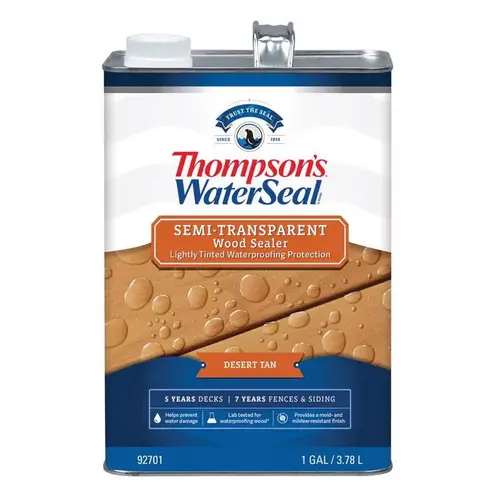 Waterproofing Wood Stain and Sealer Semi-Transparent Desert Tan 1 gal Desert Tan