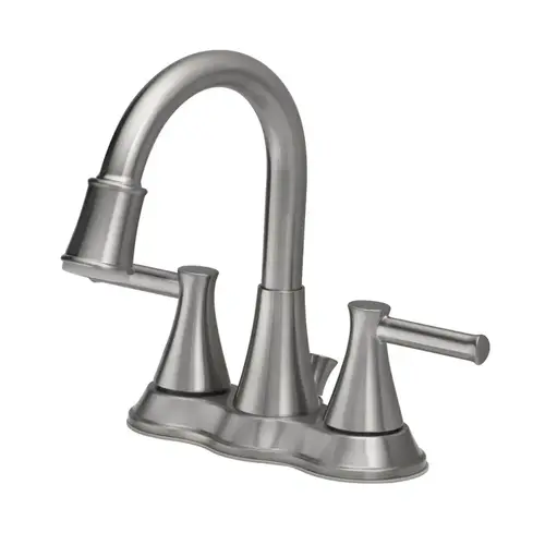 Two-Handle Bathroom Sink Faucet Brushed Nickel 4" Brushed Nickel Two-Handle Bathroom Sink Faucet Brushed Nickel 4" Brushed Nickel