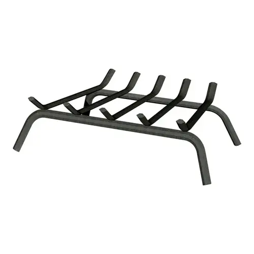 Fireplace Grate Open Hearth Black Matte Steel Matte