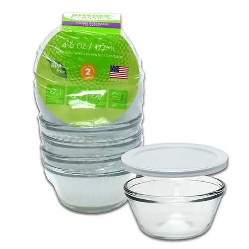 Food Storage Container Set 6 oz Clear Clear
