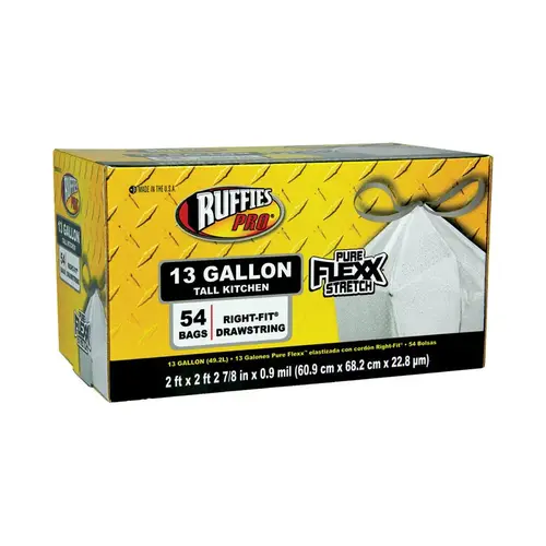 Tall Kitchen Bags Pro 13 gal Drawstring White Tall Kitchen Bags Pro 13 gal Drawstring White