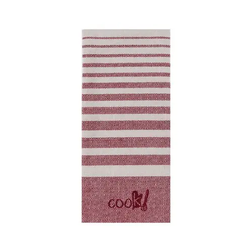 Tea Towel Cooks Kitchen Marsala Cotton Embroidered Marsala - pack of 6 Tea Towel Cooks Kitchen Marsala Cotton Embroidered Marsala - pack of 6