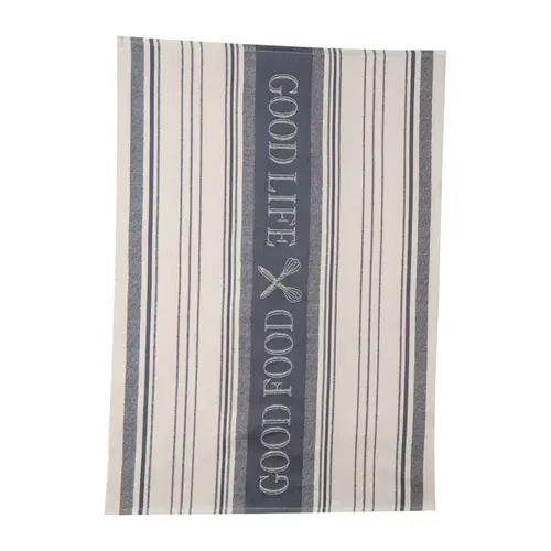 Tea Towel Cooks Kitchen Graphite Cotton Woven Jacquard Graphite - pack of 6 Tea Towel Cooks Kitchen Graphite Cotton Woven Jacquard Graphite - pack of 6