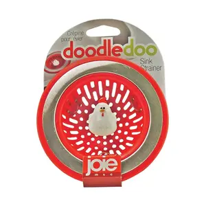 Joie 89303 Sink Strainer Doodldoo Rooster Red/Silver Plastic/Stainless Steel Red/Silver