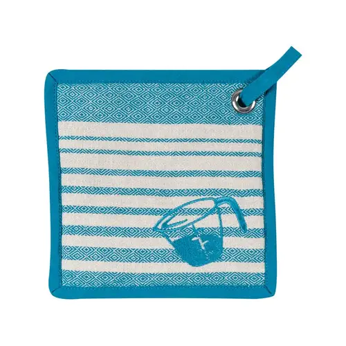 Pot Holder Teal Cotton Teal - pack of 6