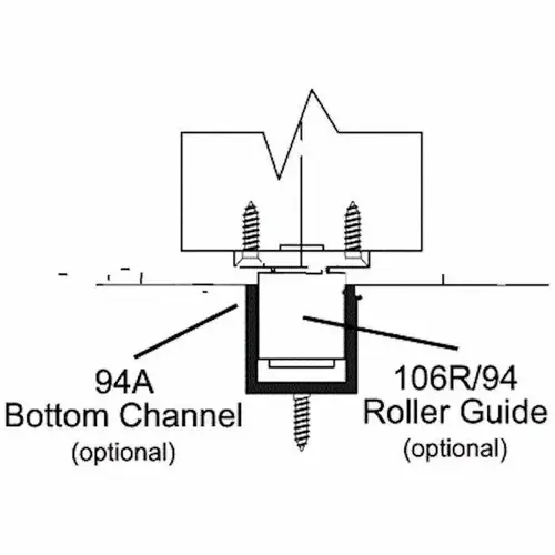 72" Aluminum Guide Channel Mill Finish Aluminum Finish
